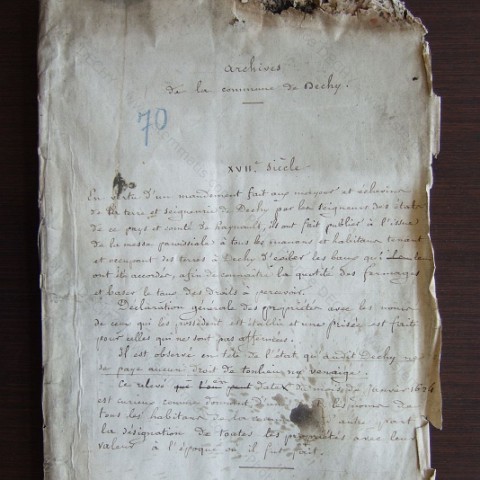 Dechy - E 3564 - Declarations biens et possesseurs (1624)